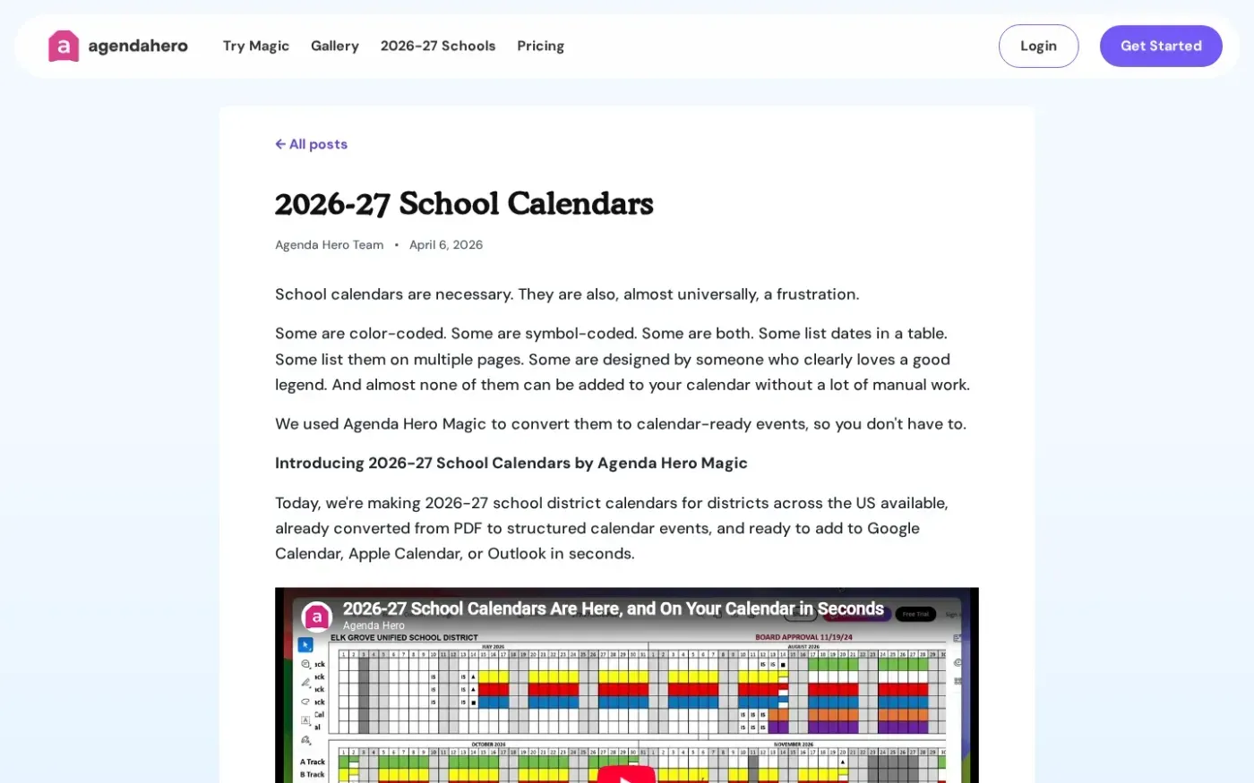 Dates by Agenda Hero — Create a plan for anything. Share it with anyone. — Posts page
