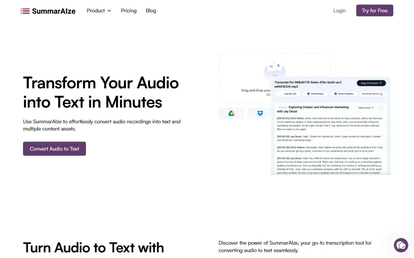 Summaraize — Tools page