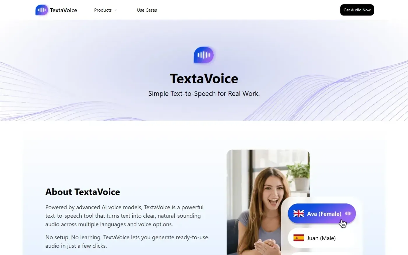 Textavoice — About page