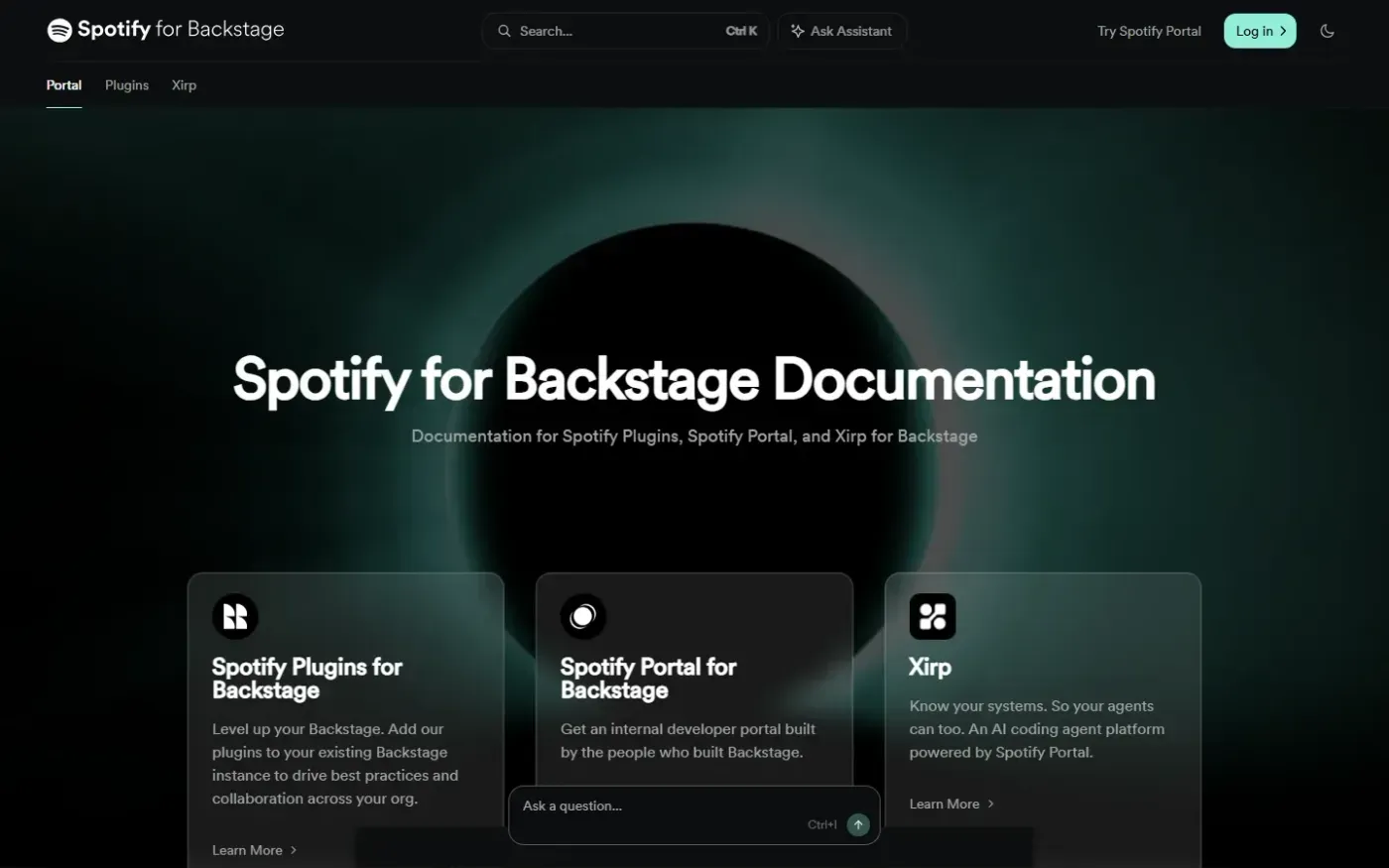 Xirp — The agentic development environment built by Spotify — Docs page