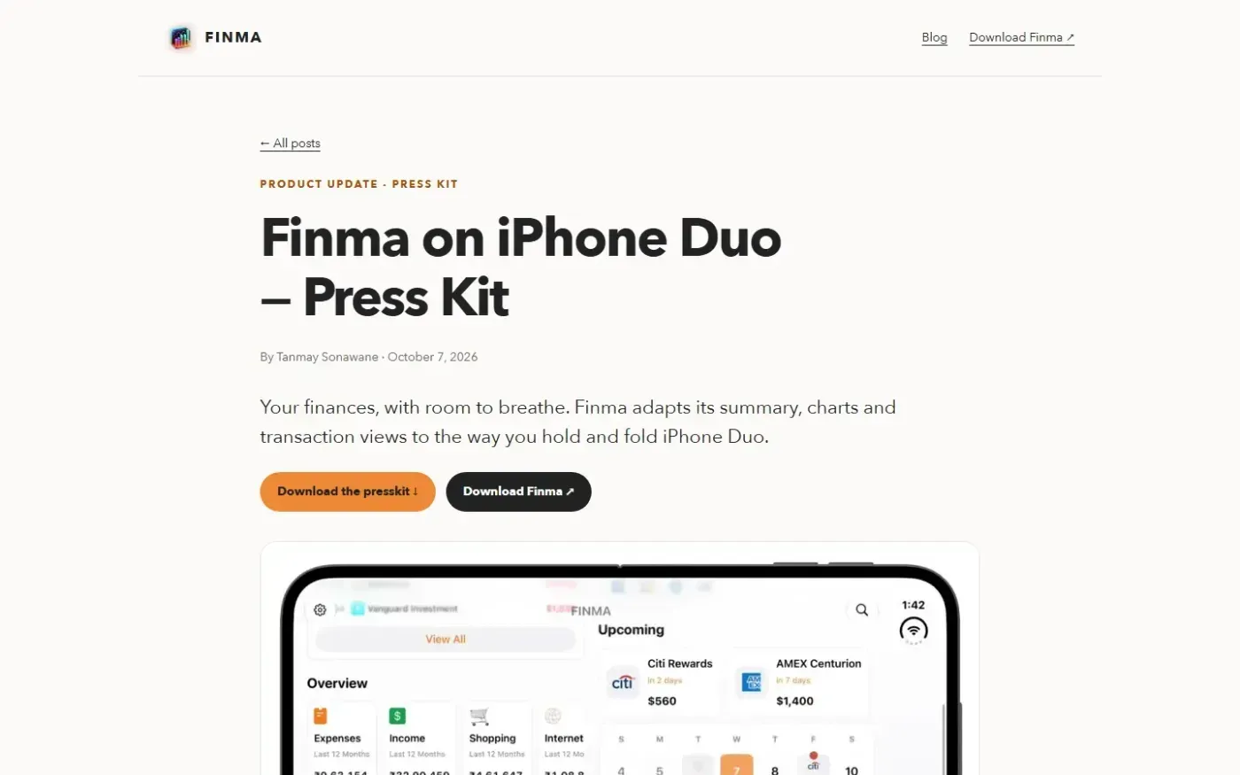 Finma — Blog page