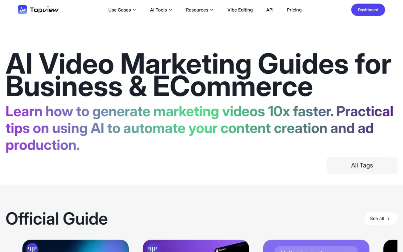 Topview — Guides page