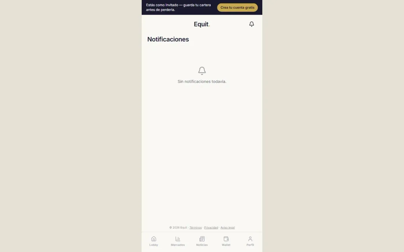 Equit — Notificaciones page