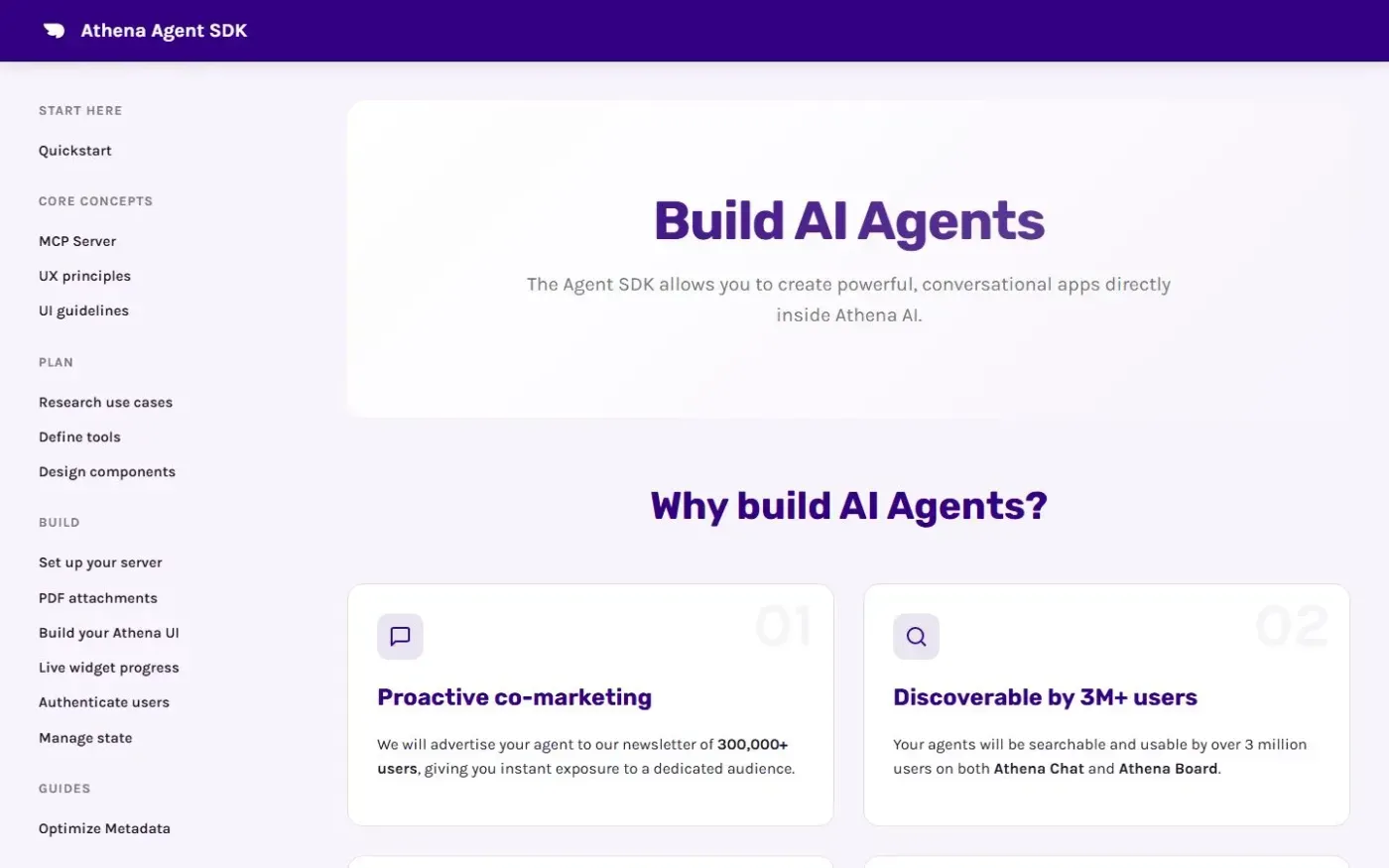 Athenachat — Docs page