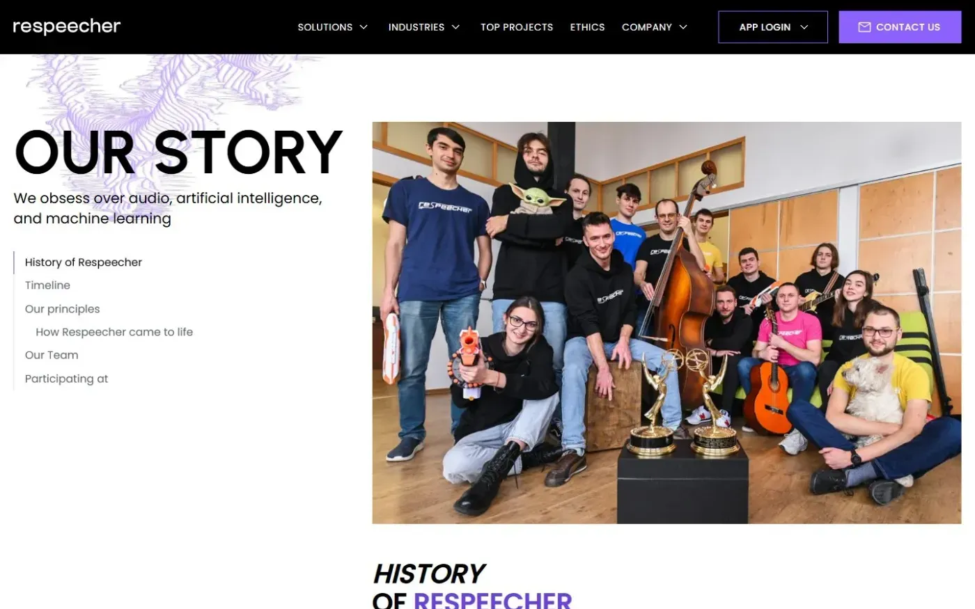 Respeecher — About us page