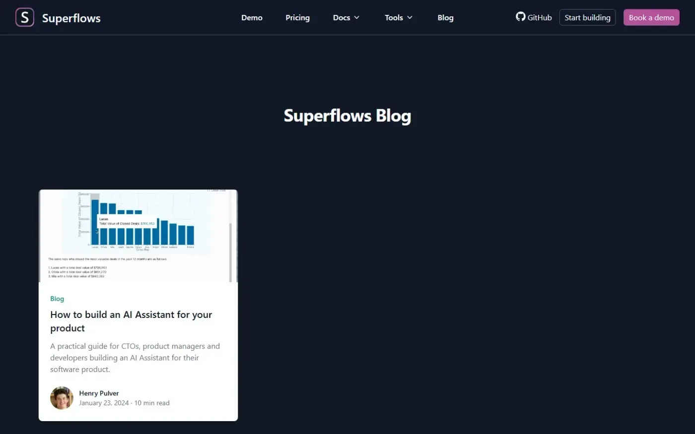 Superflows — Blog page