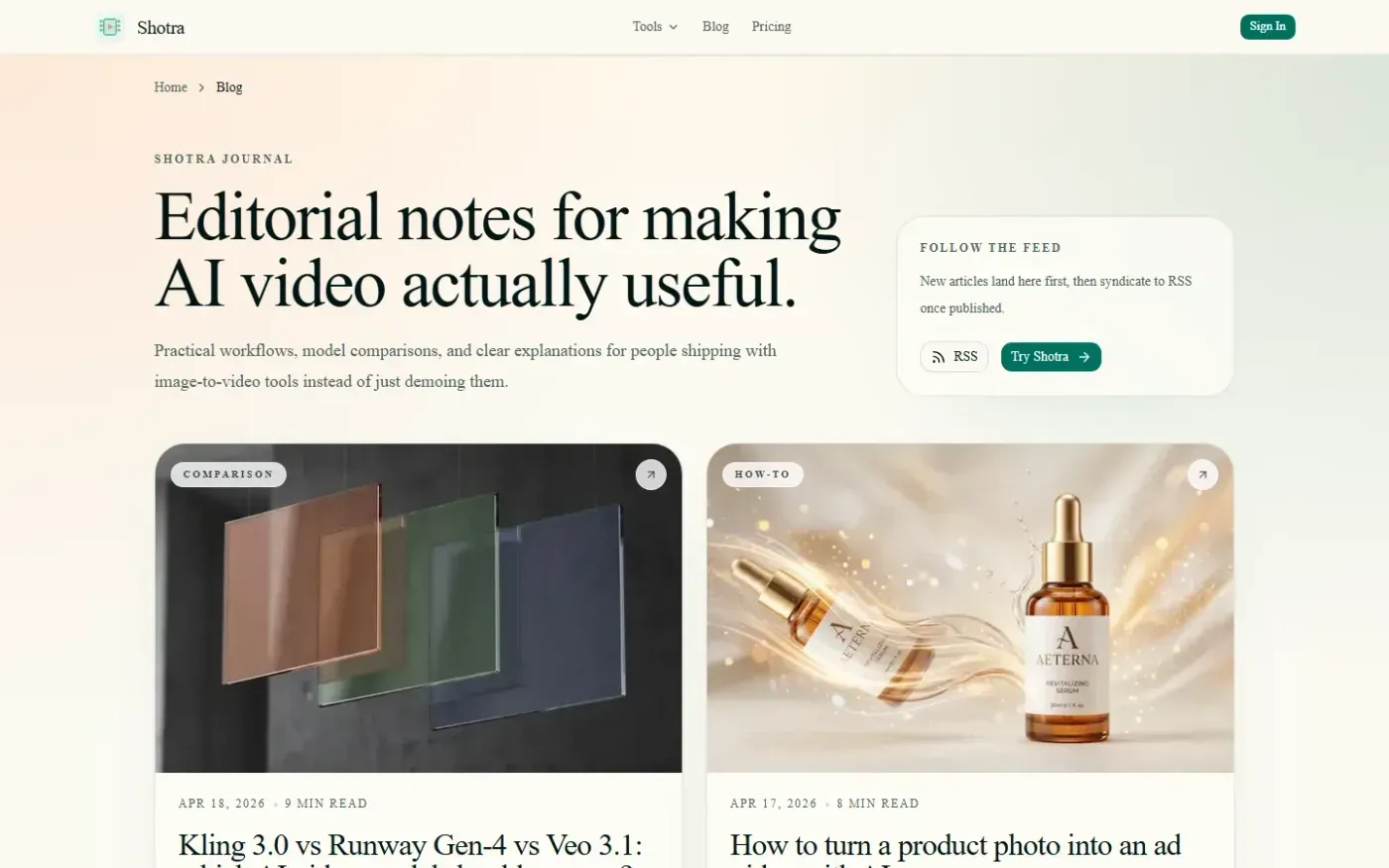 Shotra — Blog page
