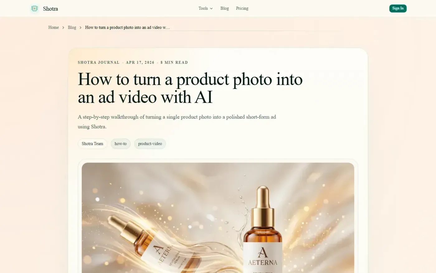 Shotra — Blog page