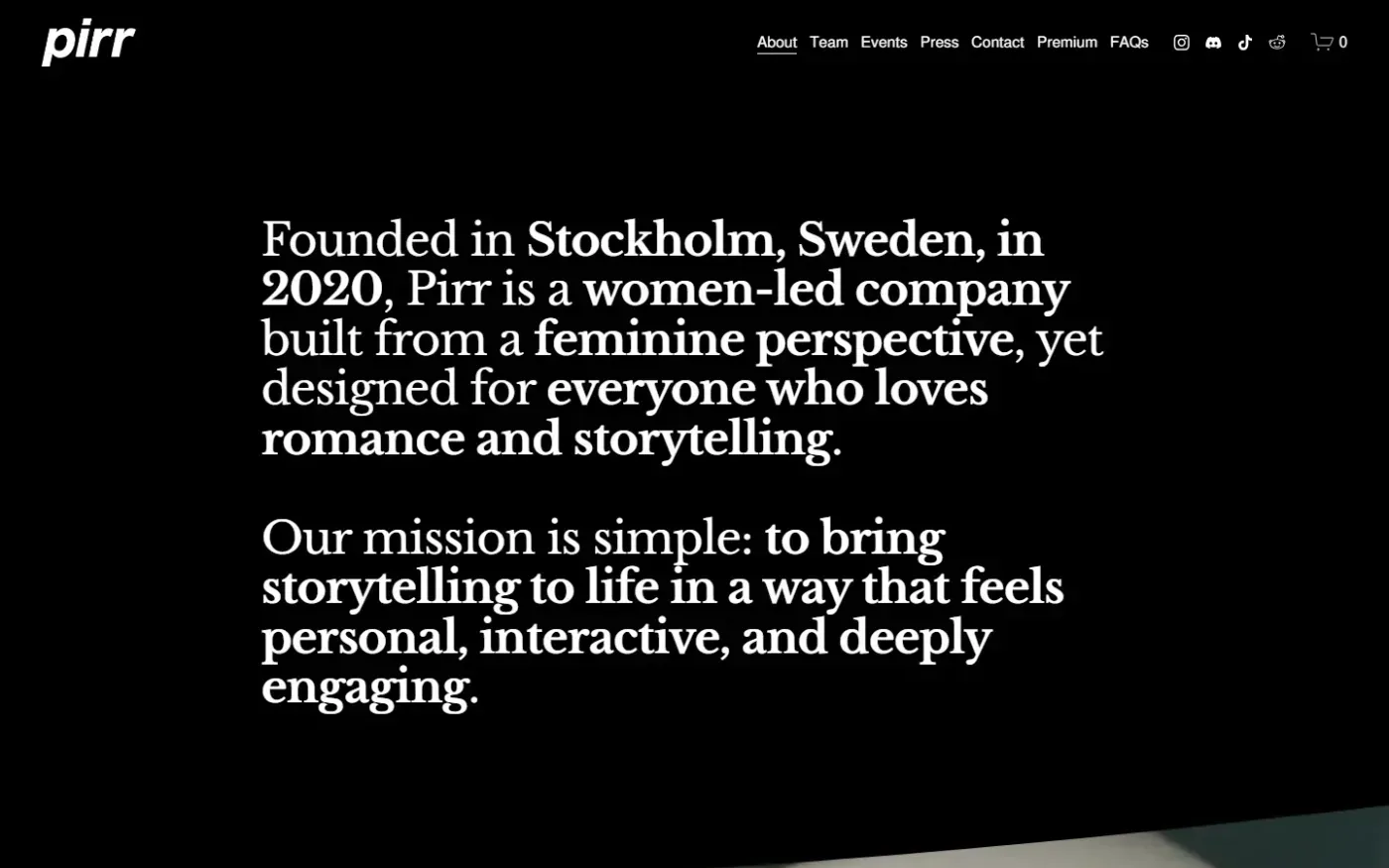 Pirr — About page