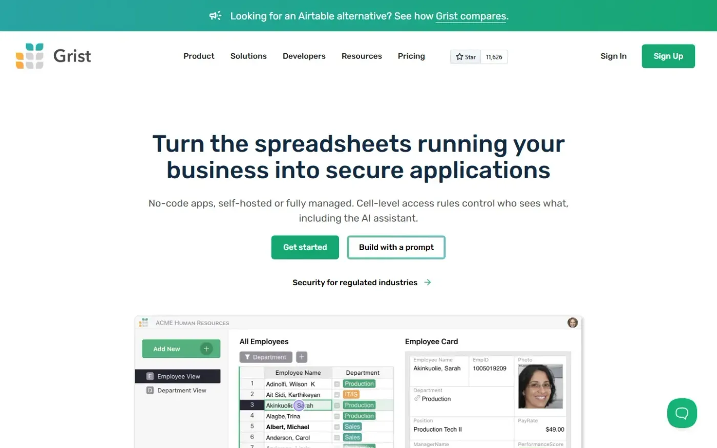Getgrist — Home page