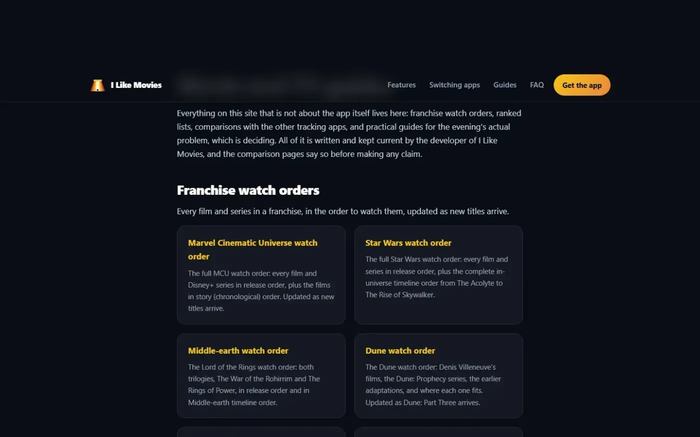 Ilikemovies — Guides page