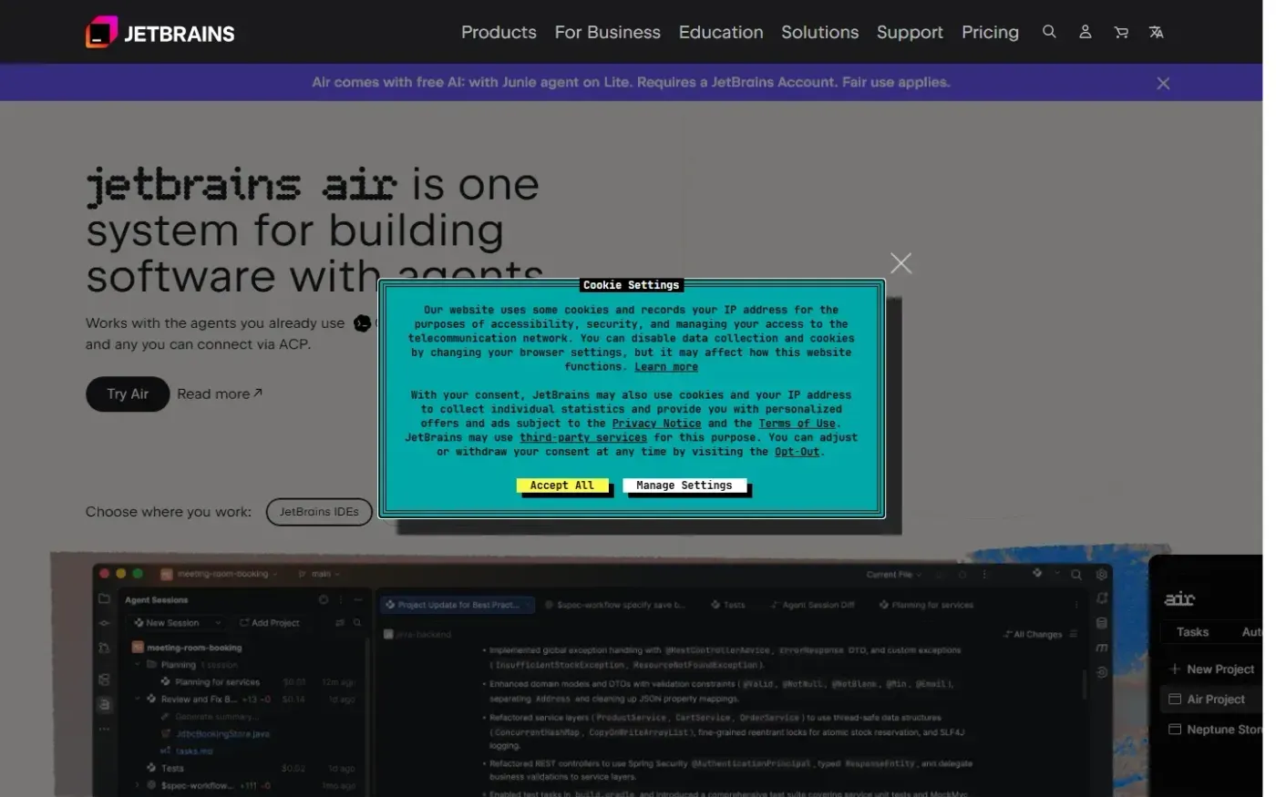 Air — Help page