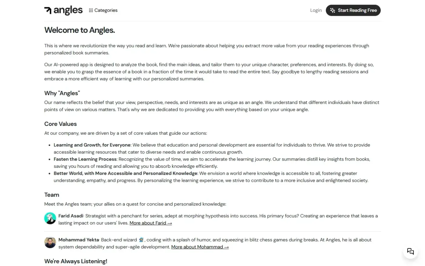 Anglesapp — About page