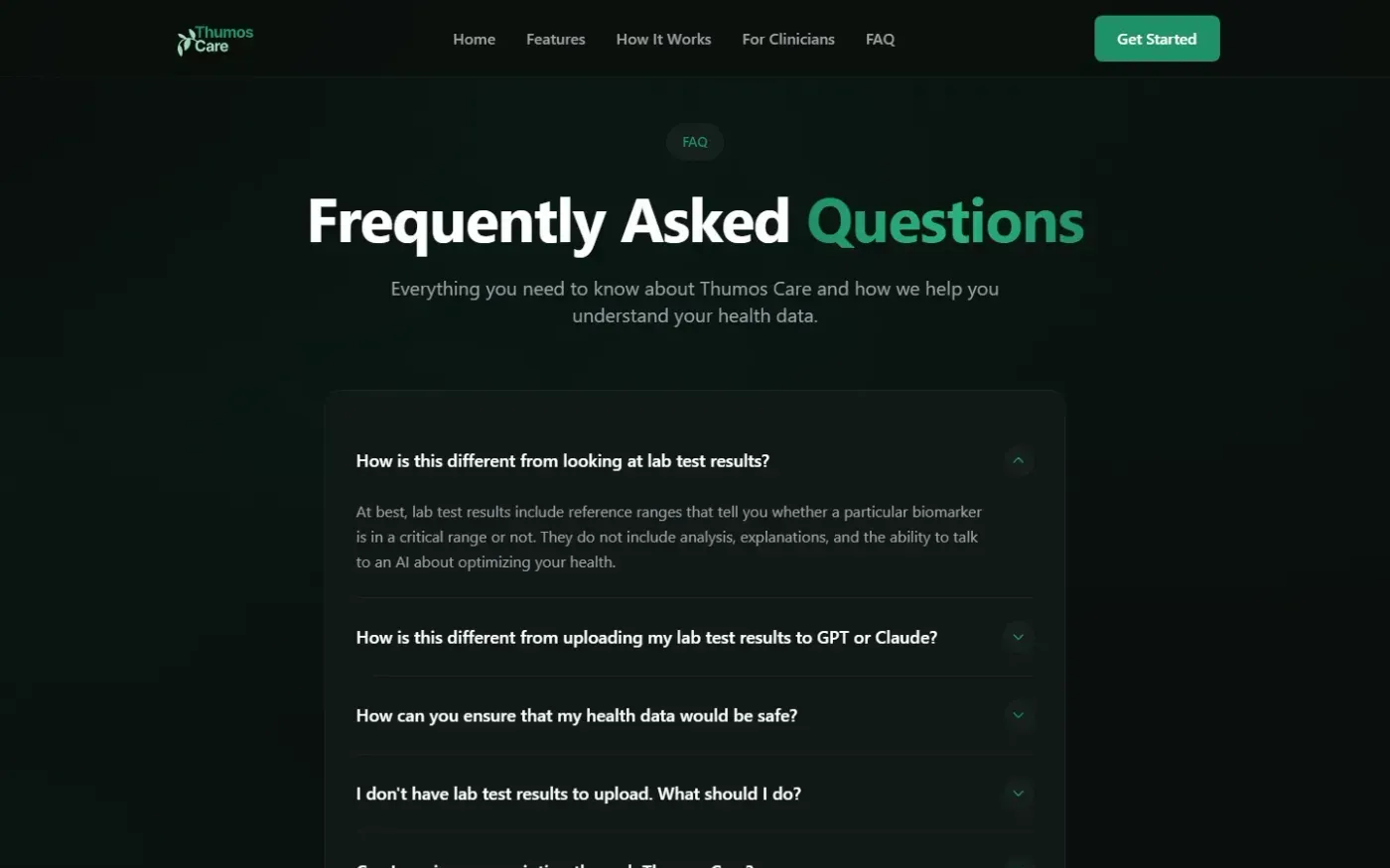 Thumoscare — Faq page
