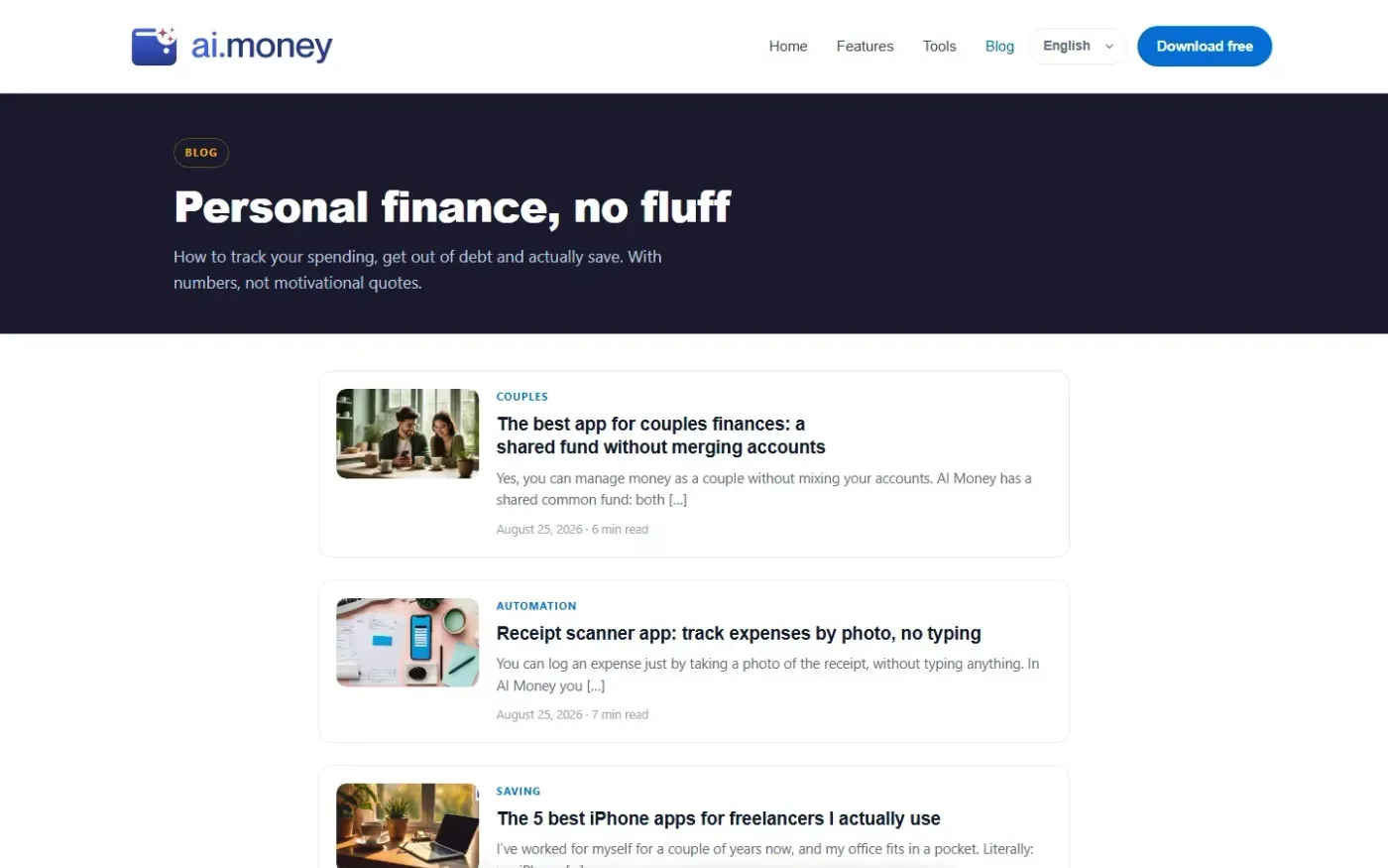 Ai-money — Blog page