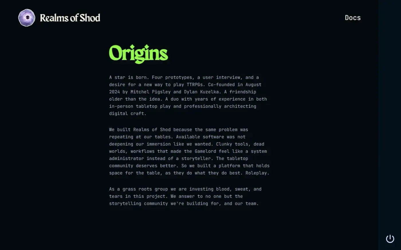 Realmsofshod — Company page