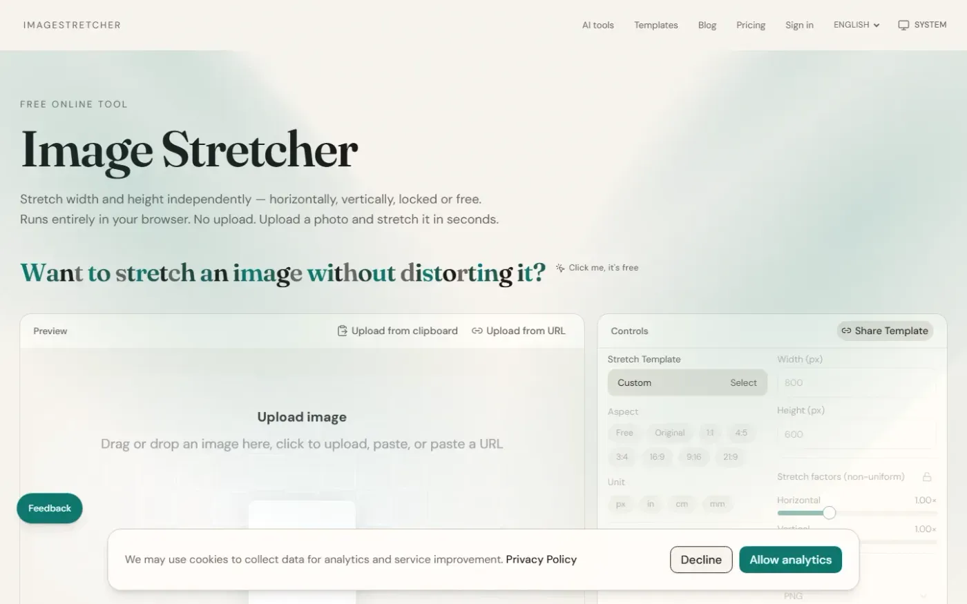 Imagestretcher — Home page