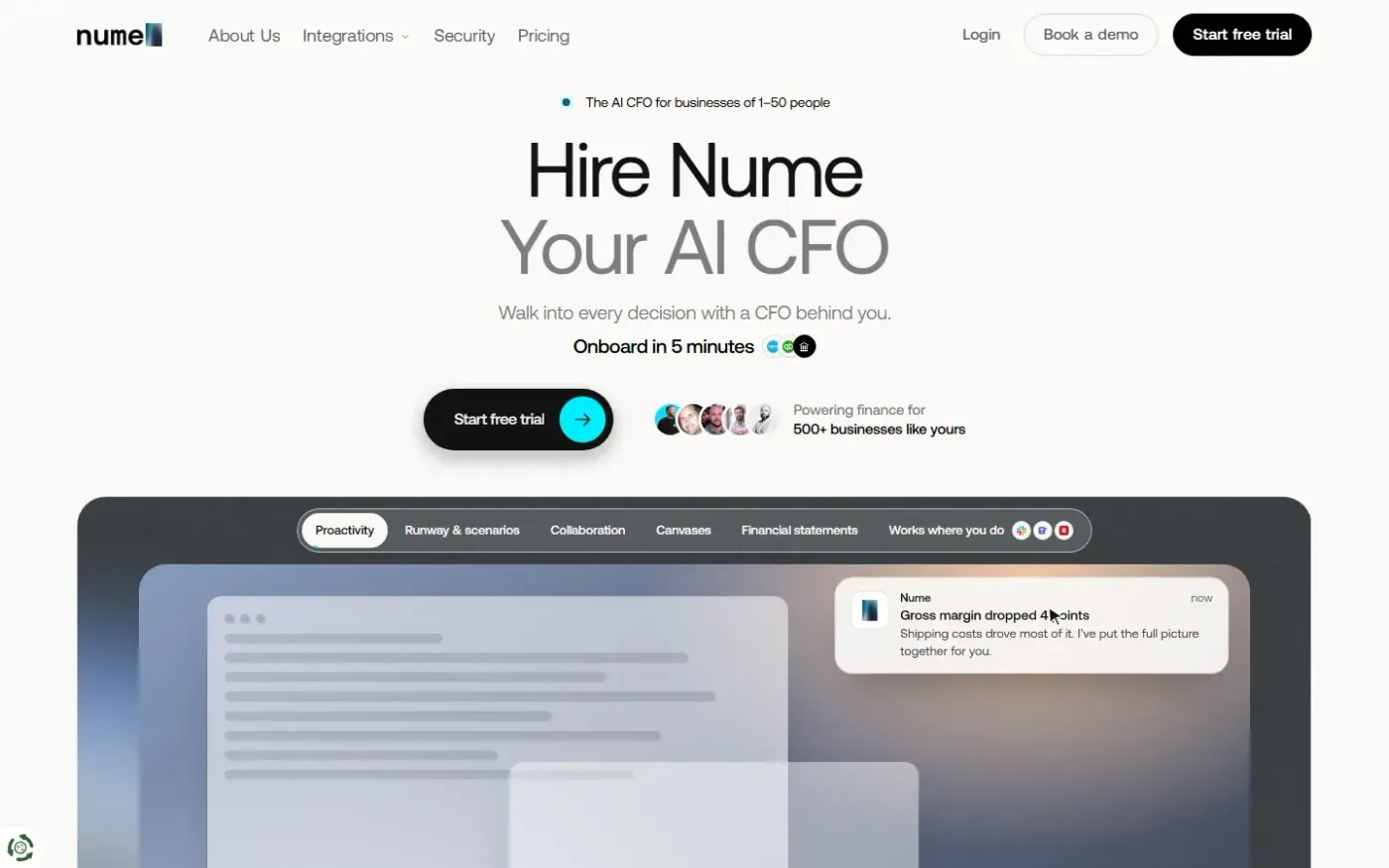 Nume — Home page