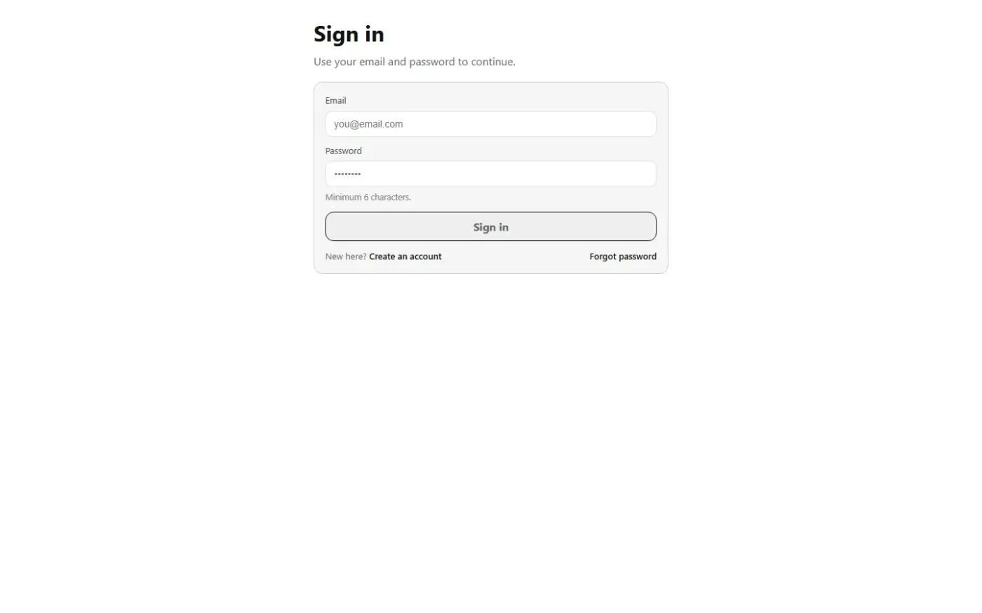 Secondglance — Signin page
