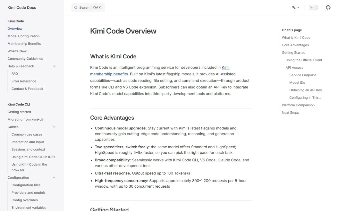 Kimi — Code page