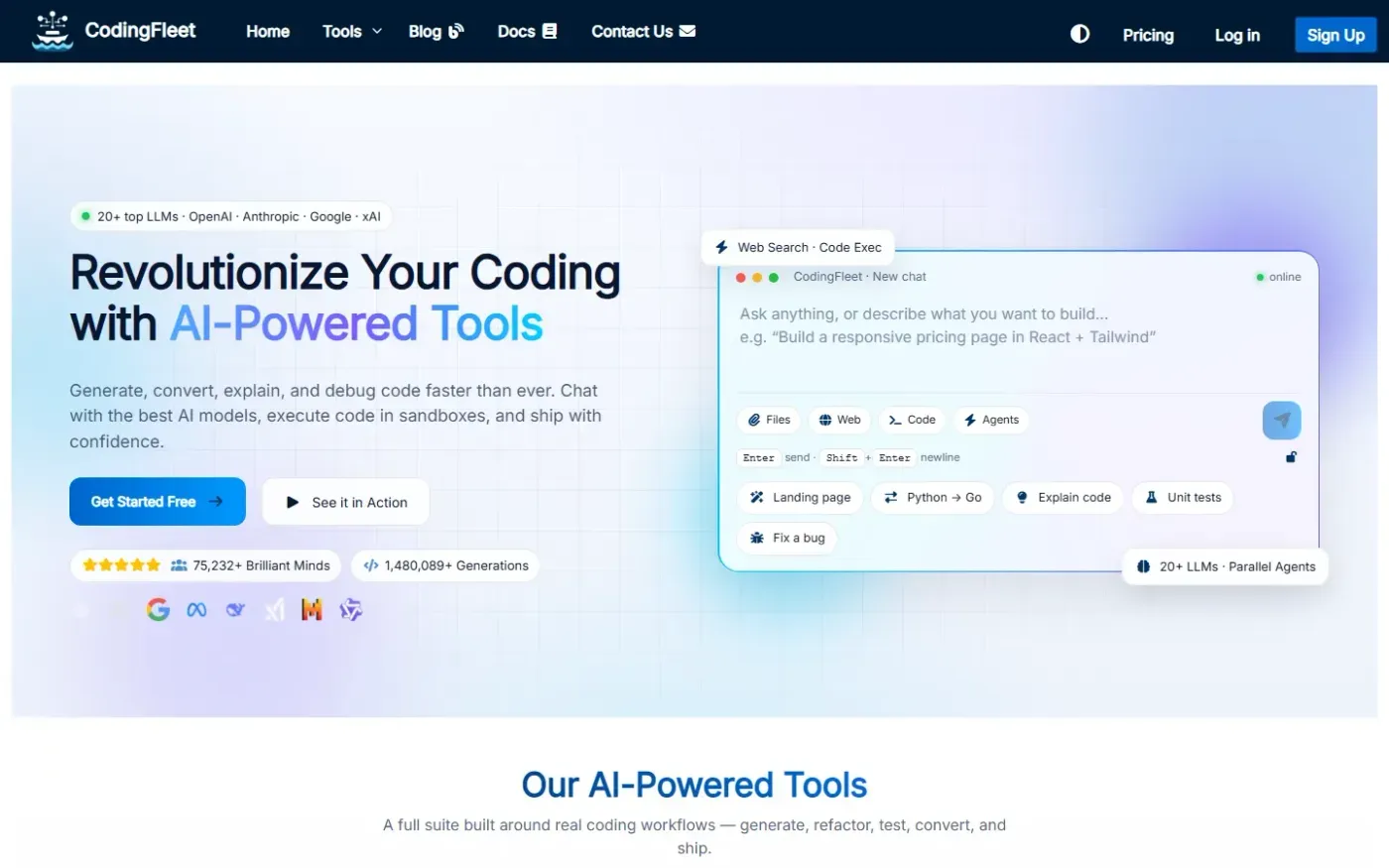 Codingfleet — Home page
