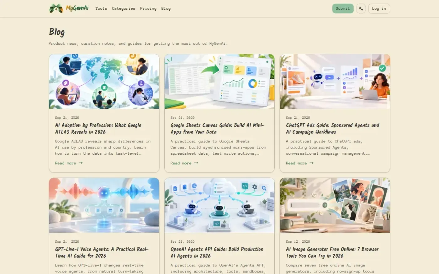 Mygemai — Blog page