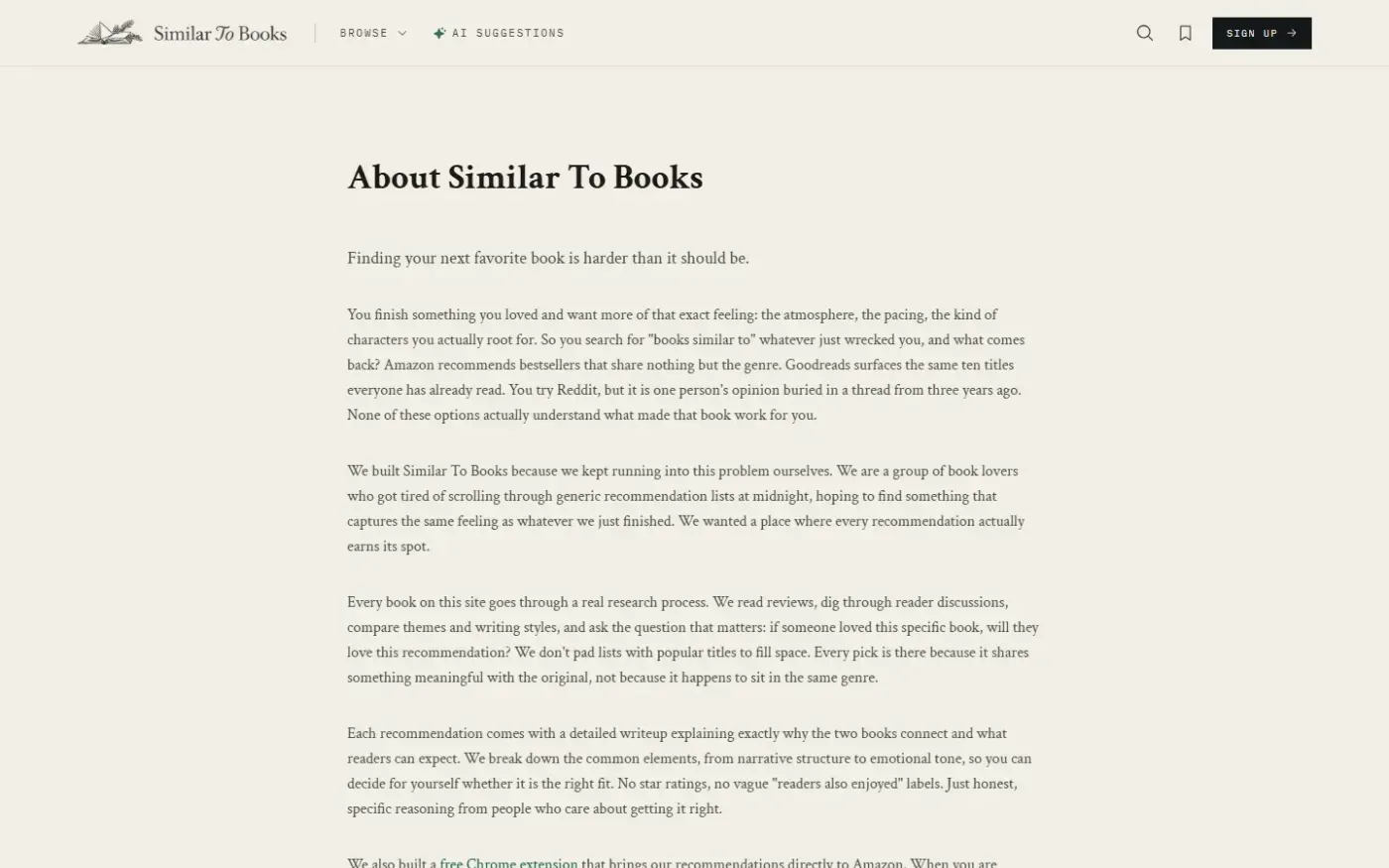 Similartobooks — About page