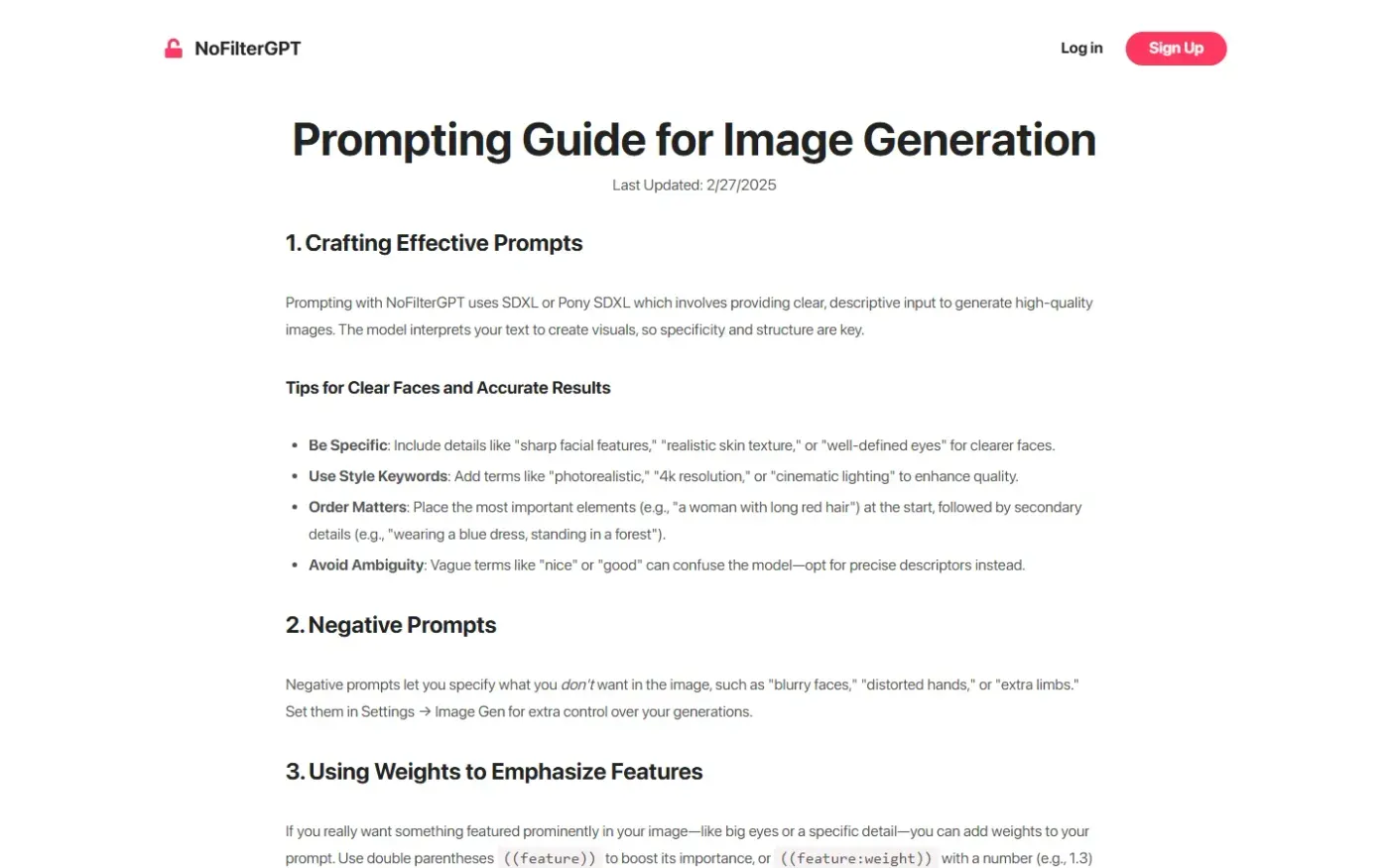 Nofiltergpt — Docs images page