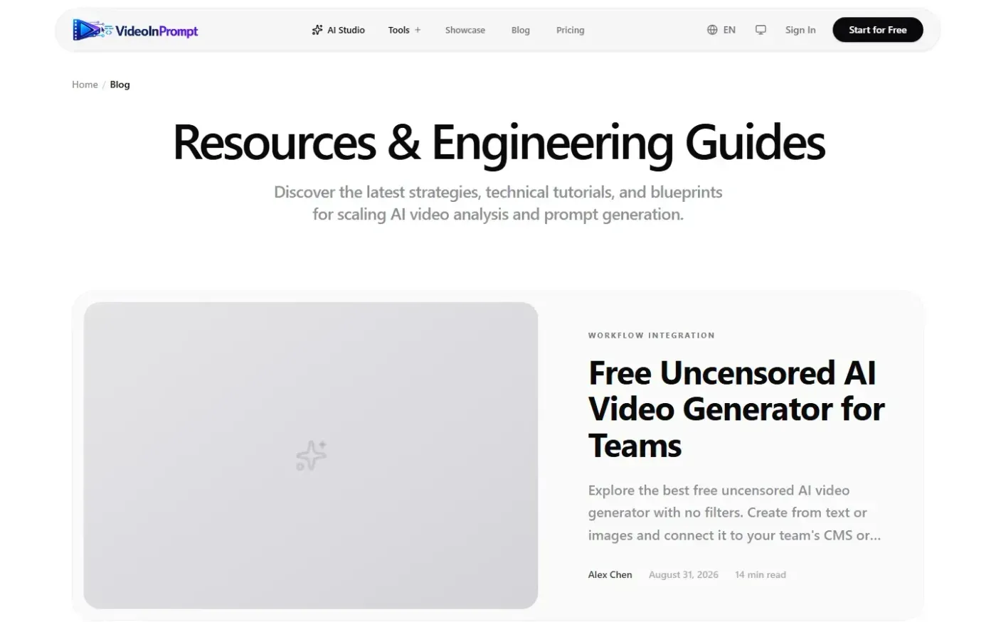 Videoinprompt — Blog page