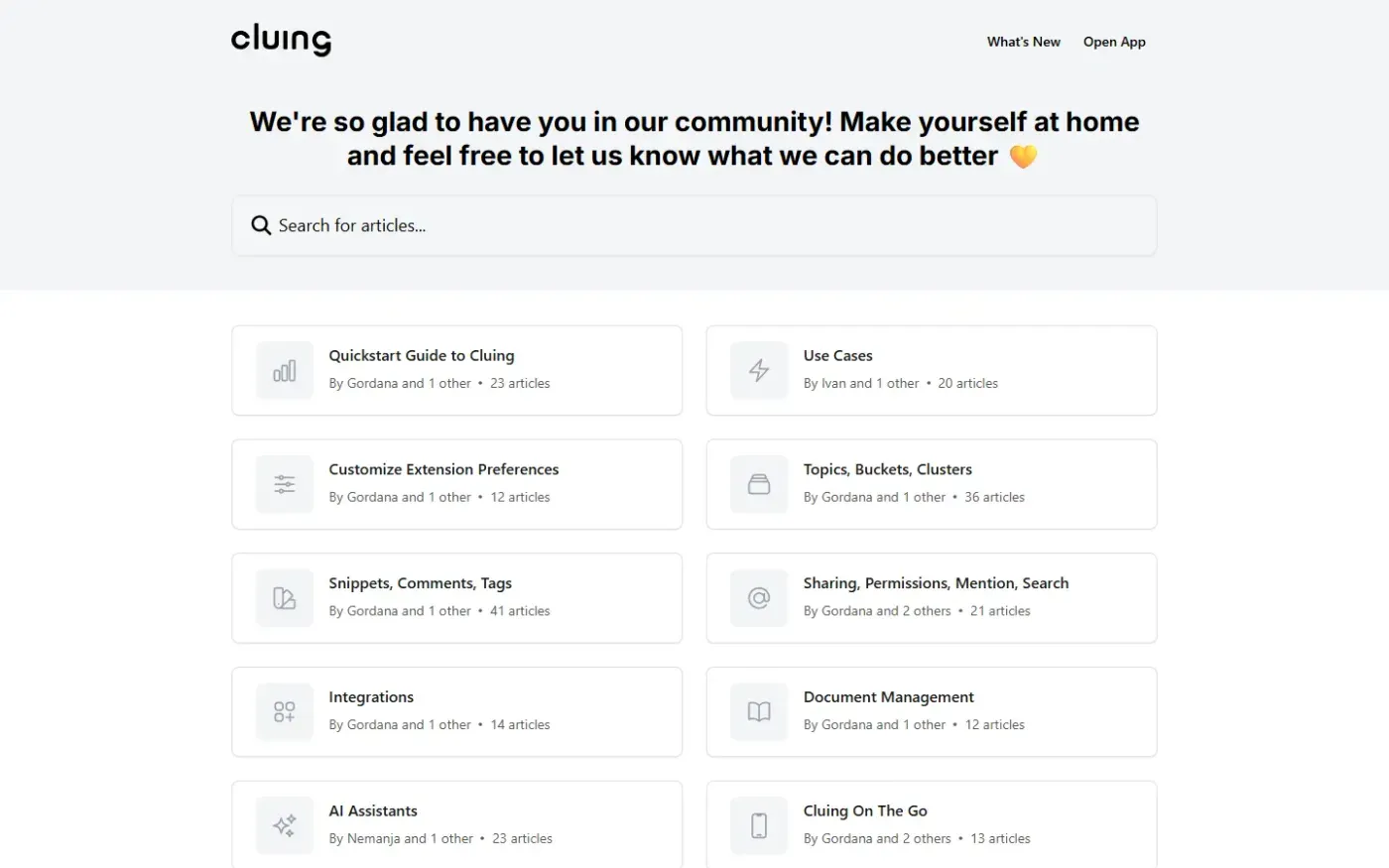 Cluing — Home page