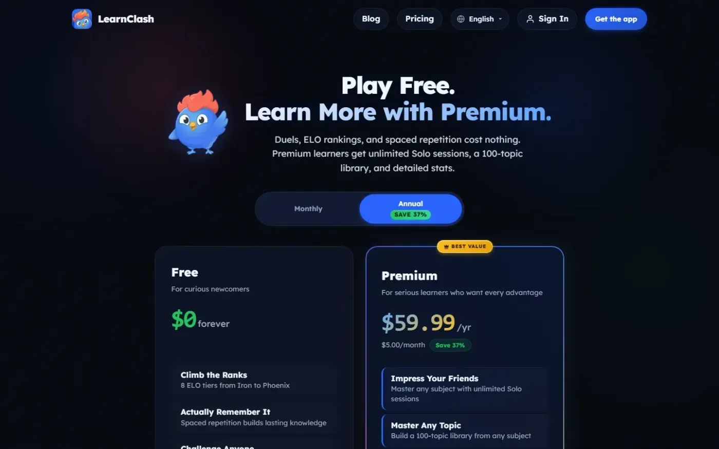 Learnclash — Pricing page