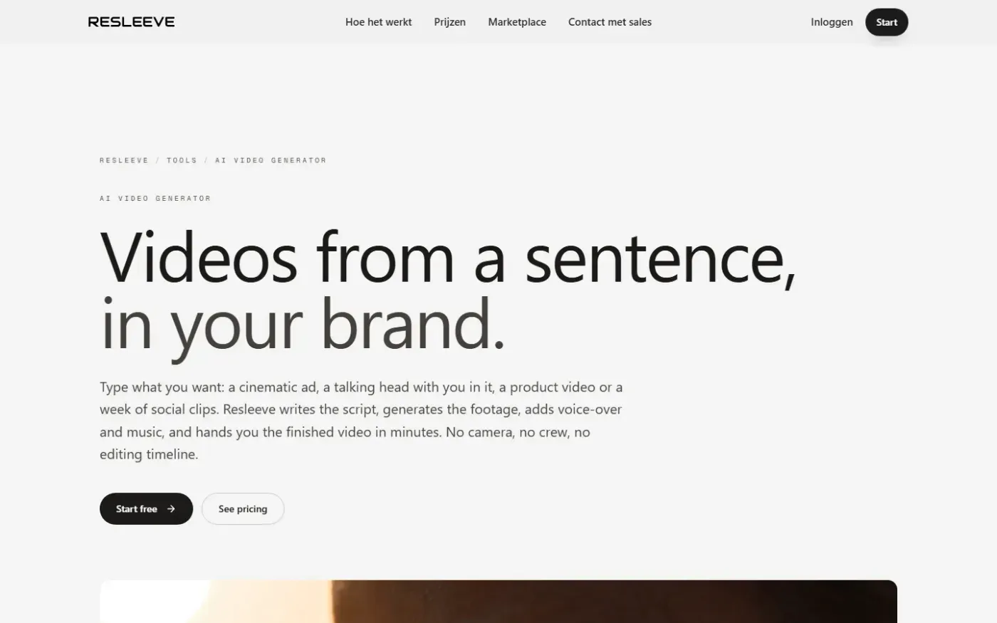 Resleeve — Tools page