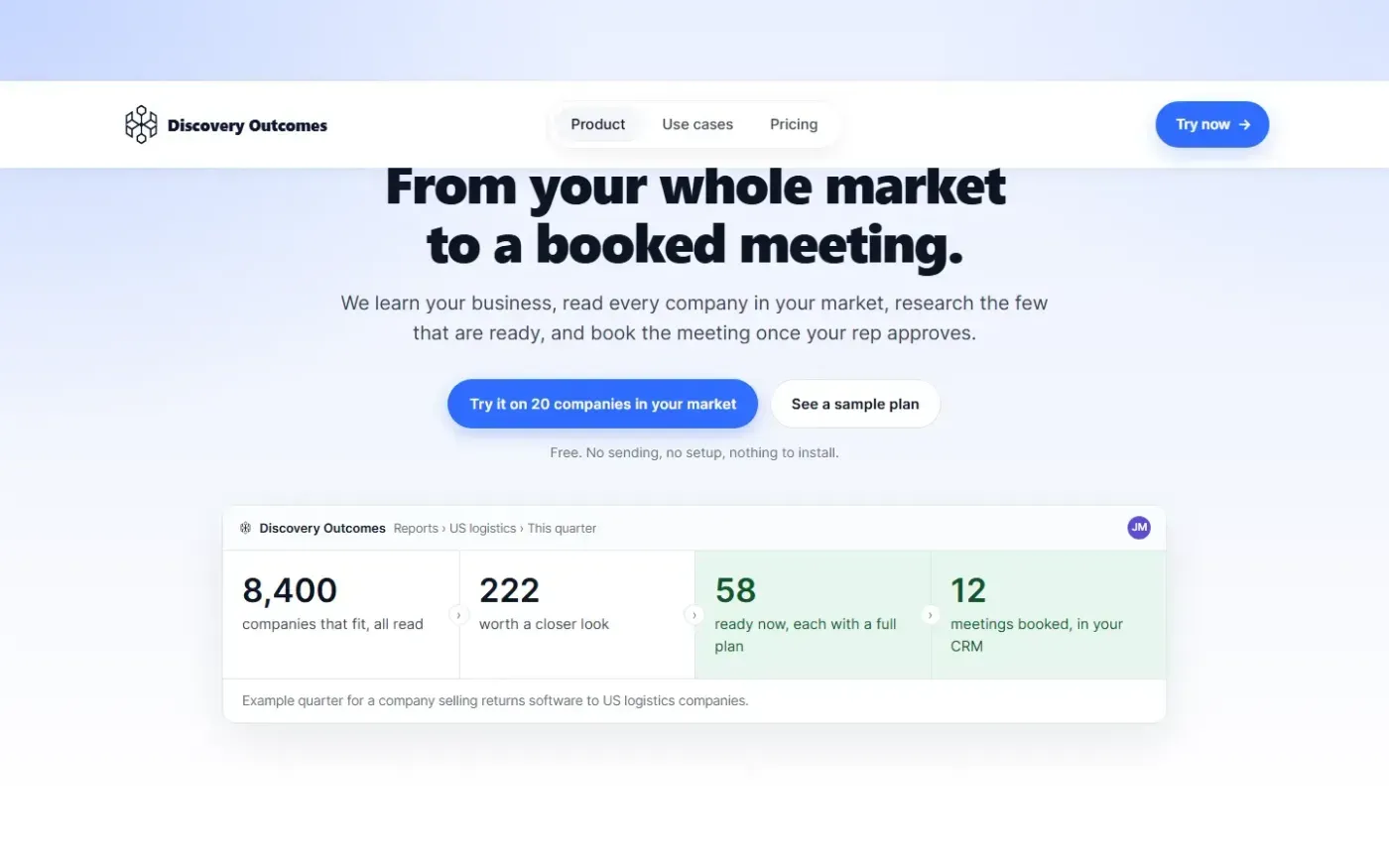 Discoveryoutcomes — Product page