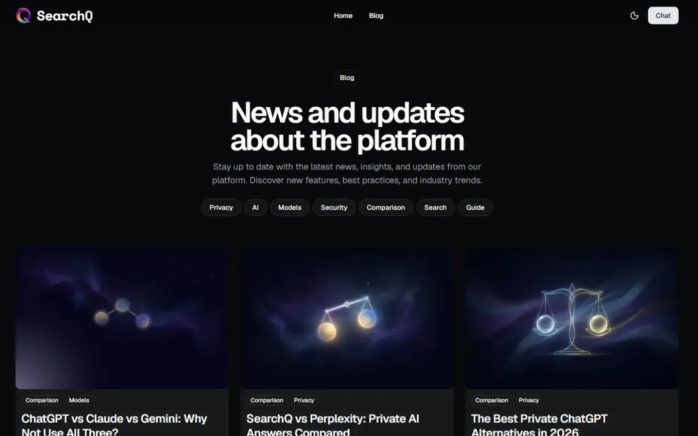 Searchq — Blog page