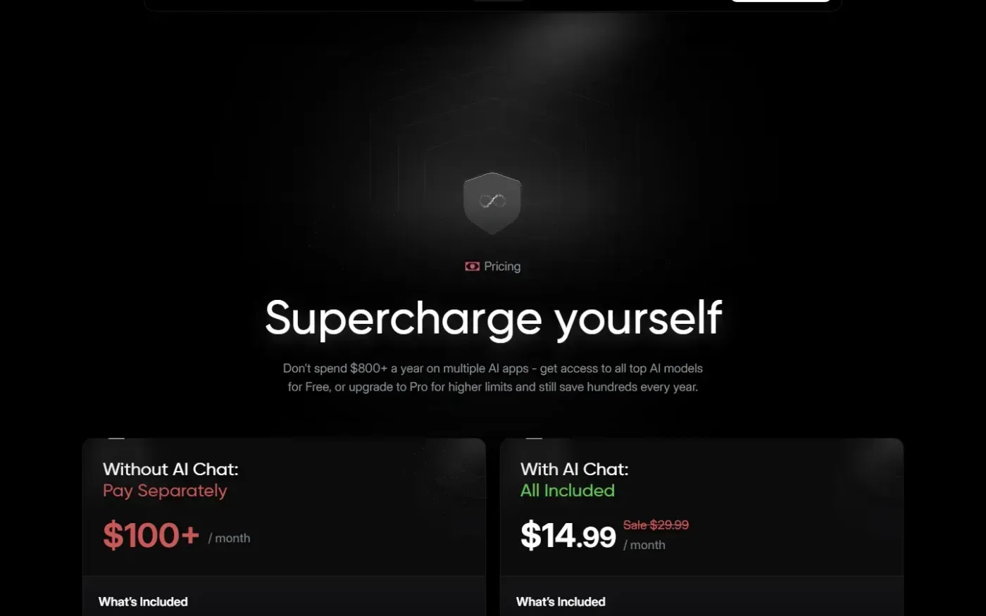Aichat — Pricing page