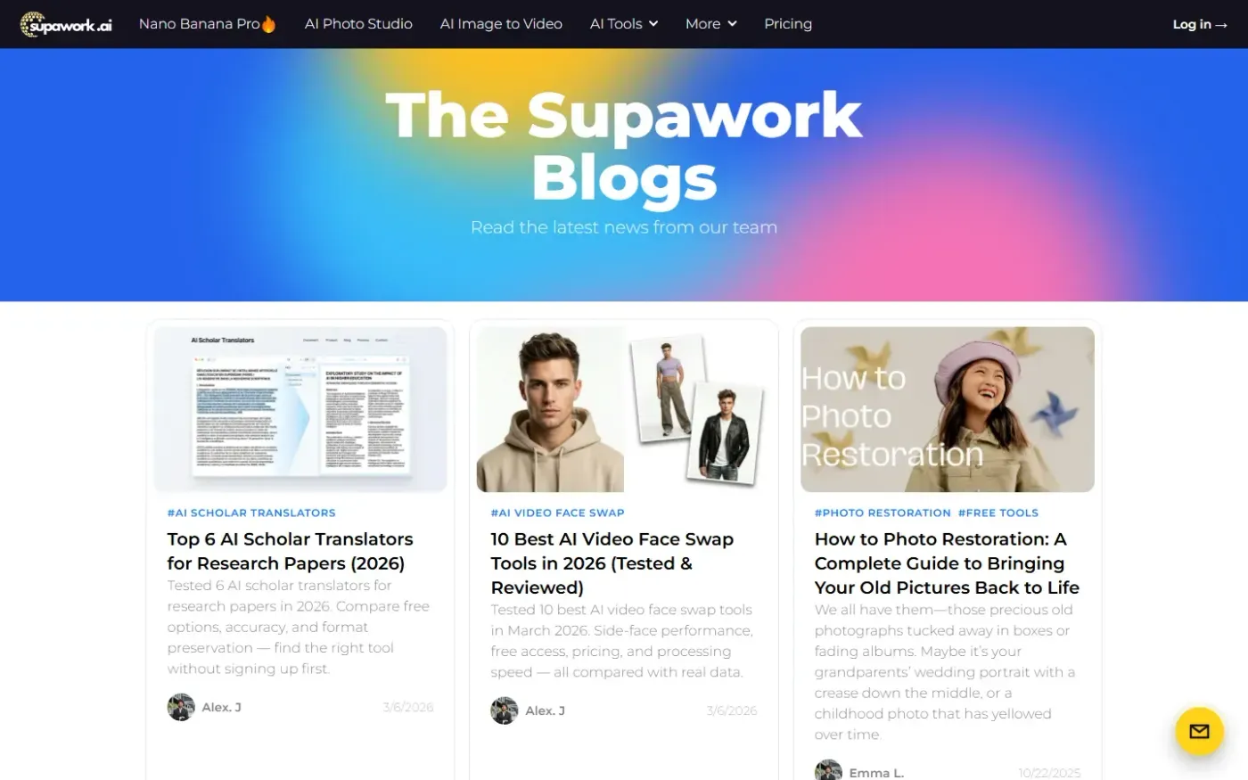 Supawork — Blog page