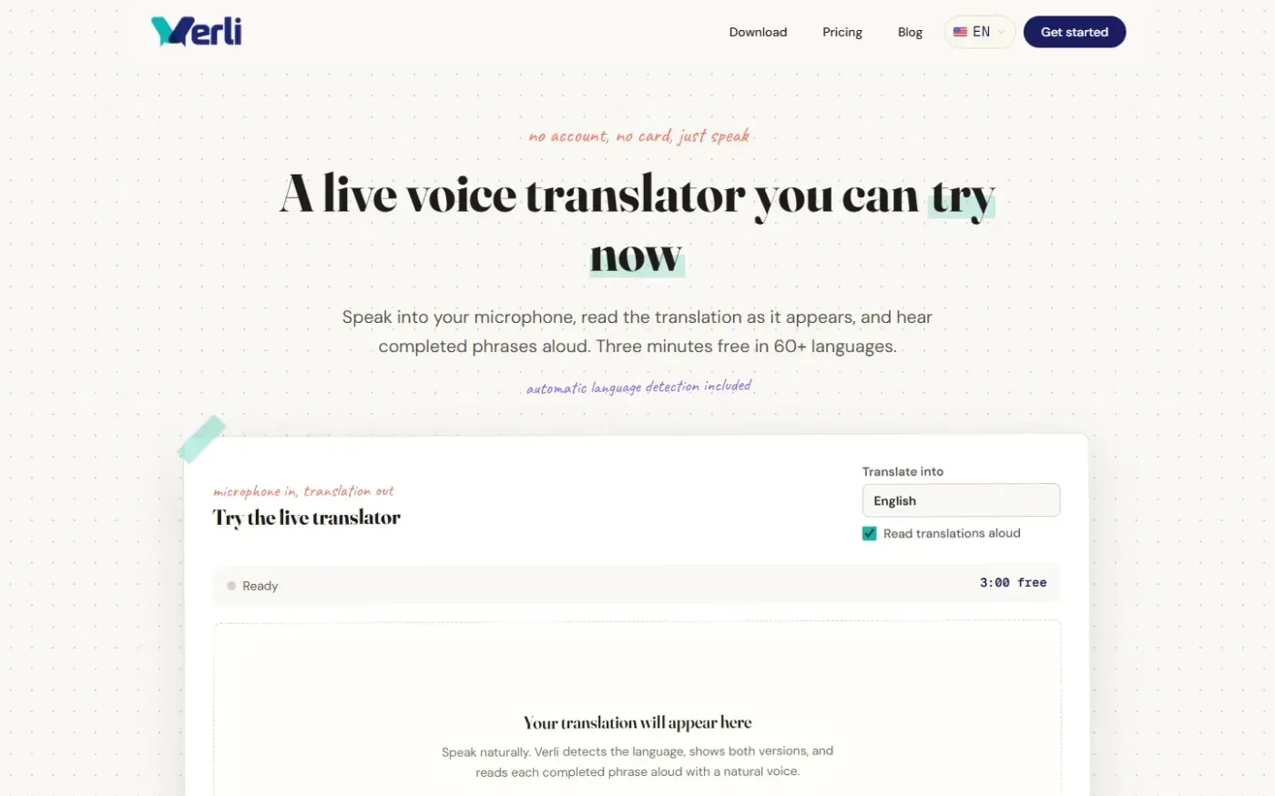 Verli — Tools page
