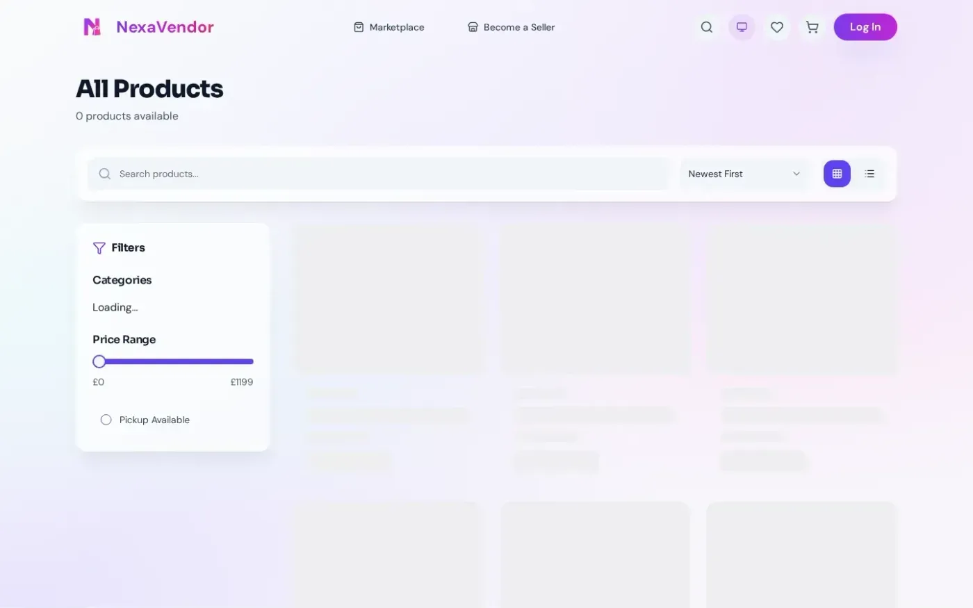 Nexavendor — Products page