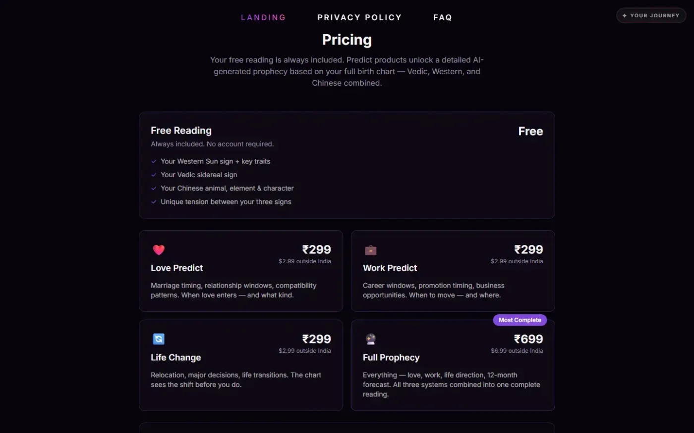 Jeffreycelavie — Pricing page