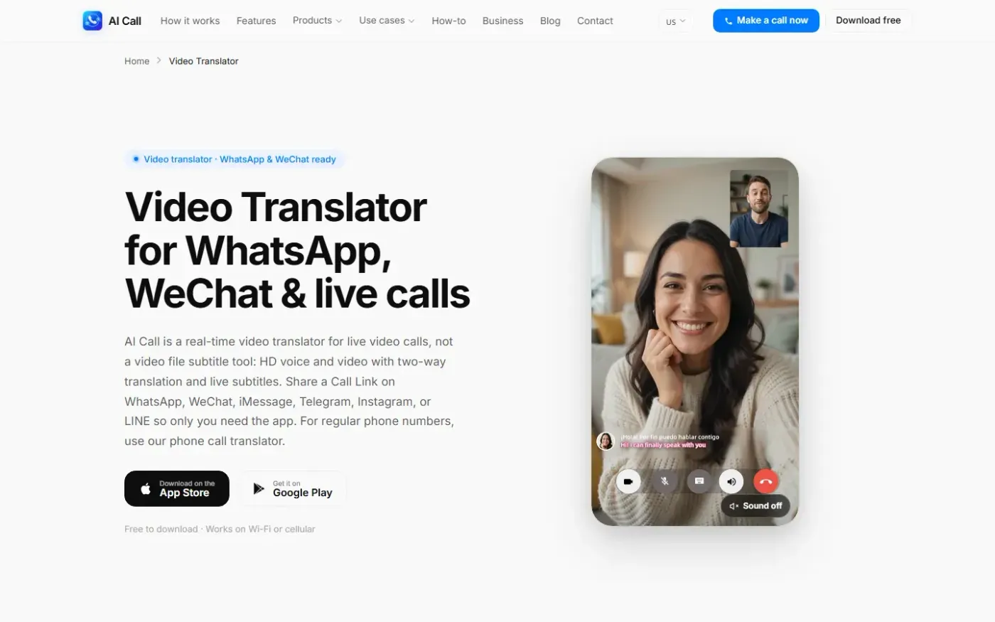 1aicall — Voice video call page