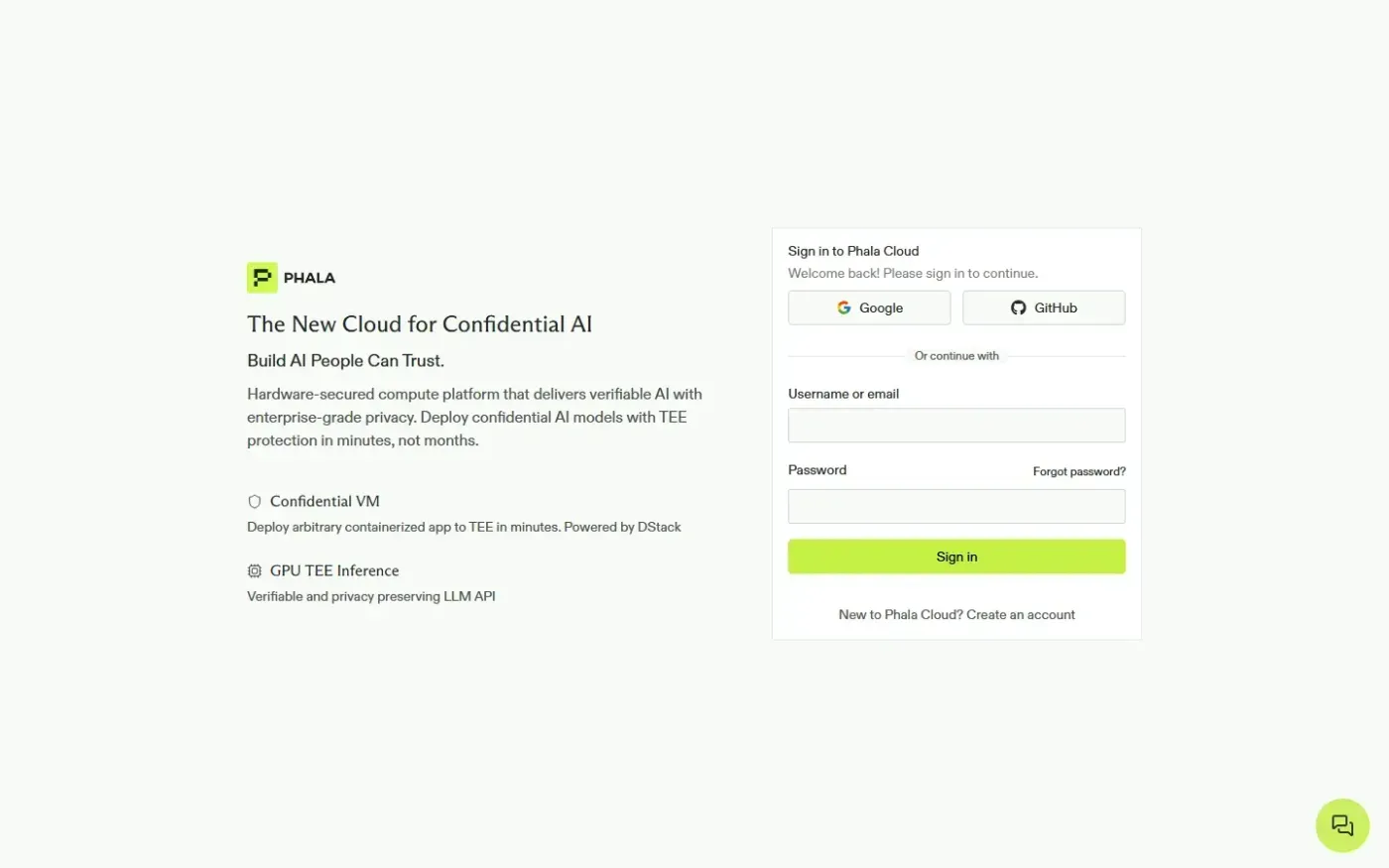 Phala — Solutions page