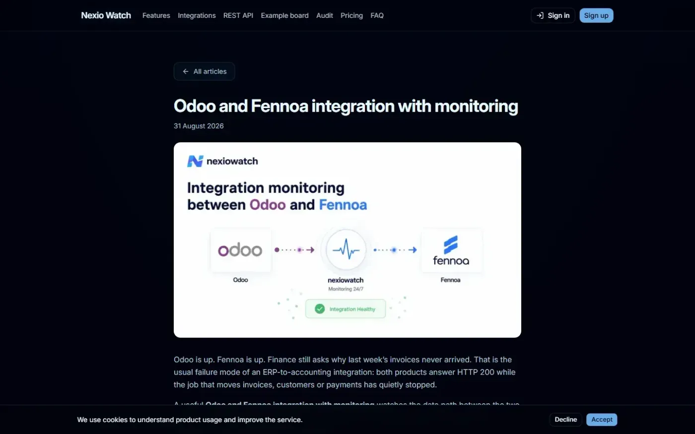 Nexiowatch — Blog page