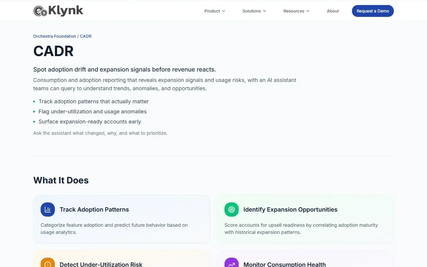 Klynk — Product page