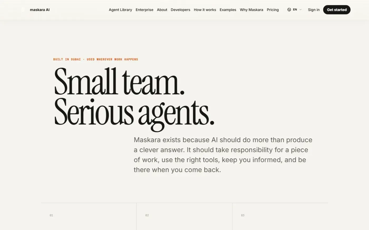 Maskara — About page