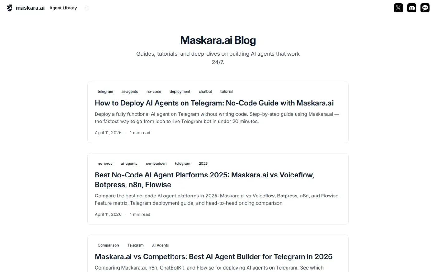 Maskara — Blog page