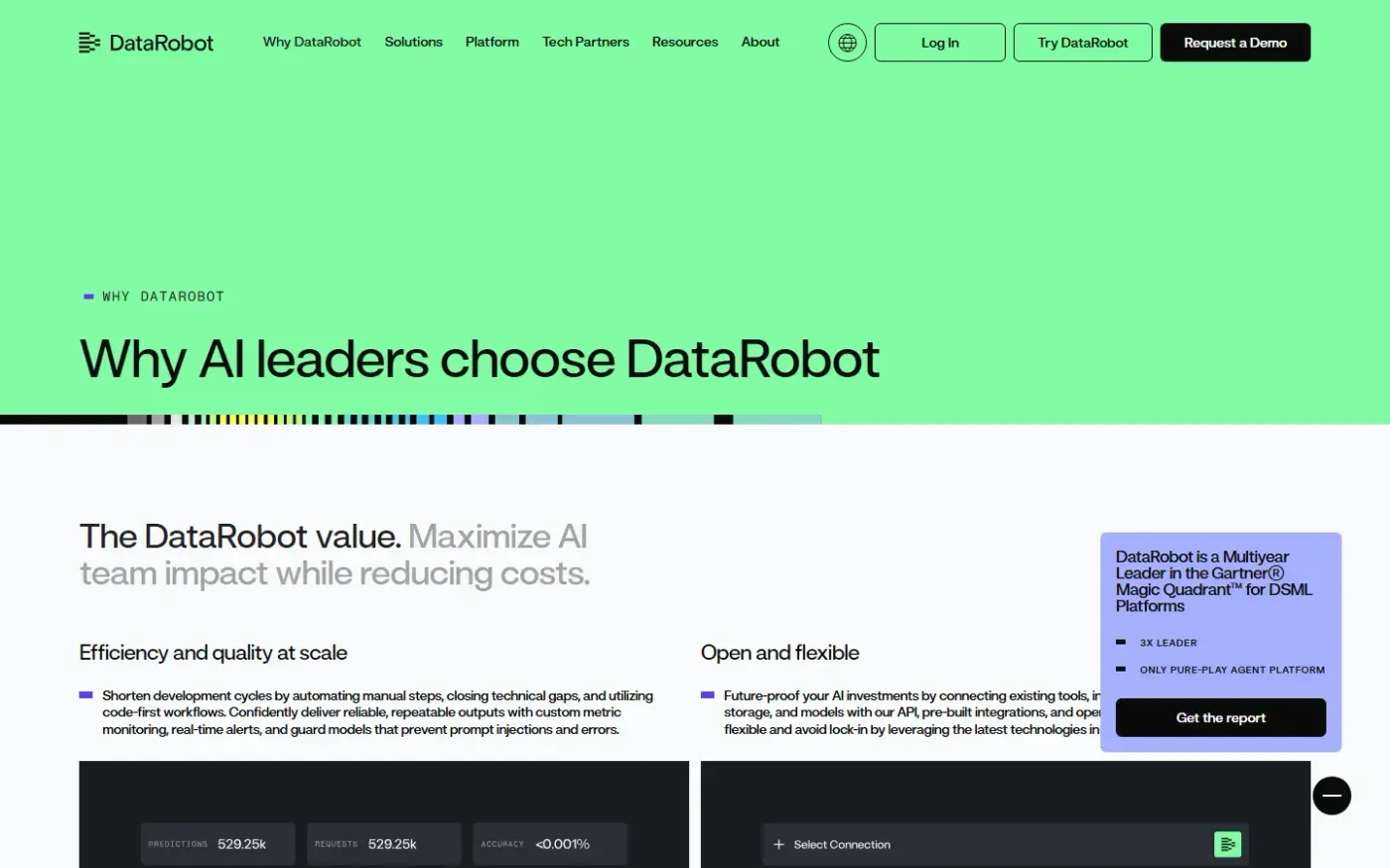 Datarobot — Why datarobot page