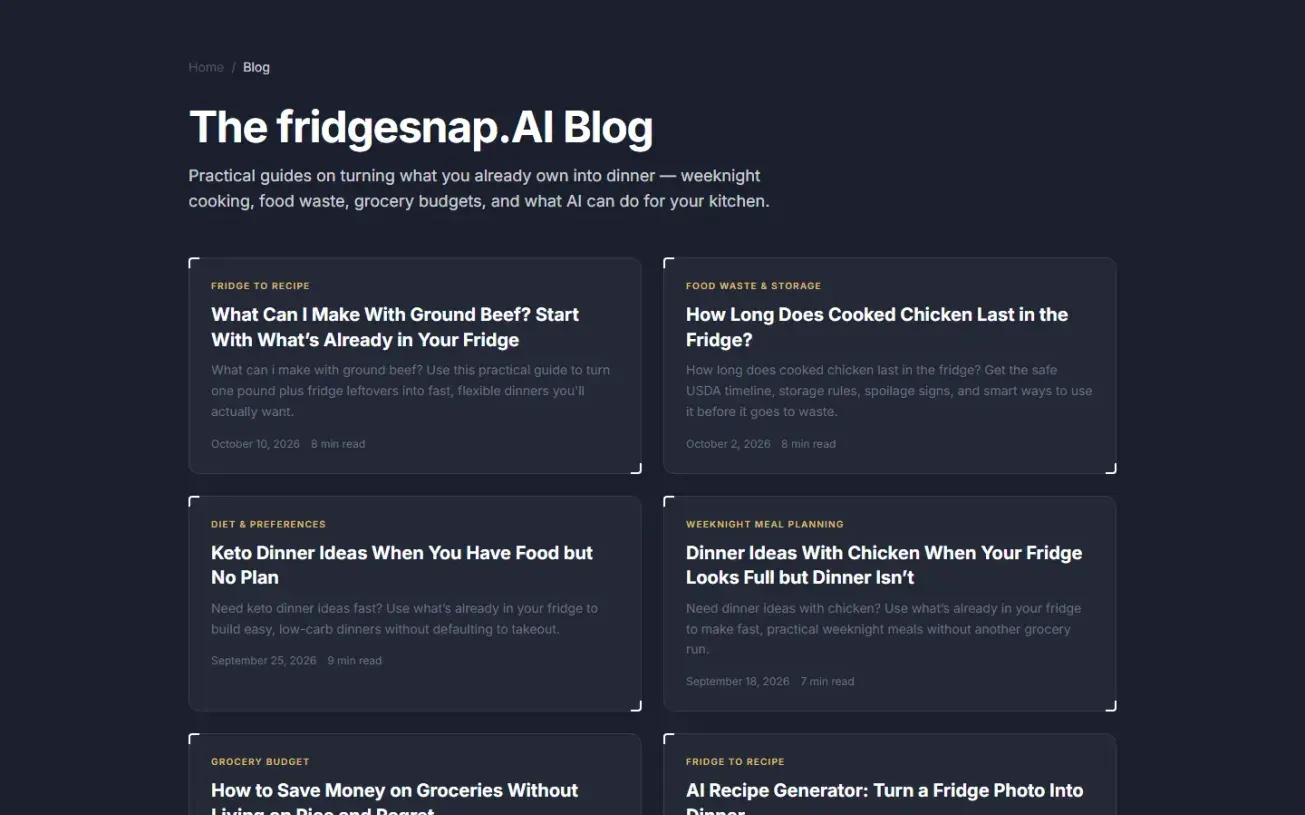 Fridgesnapai — Blog page