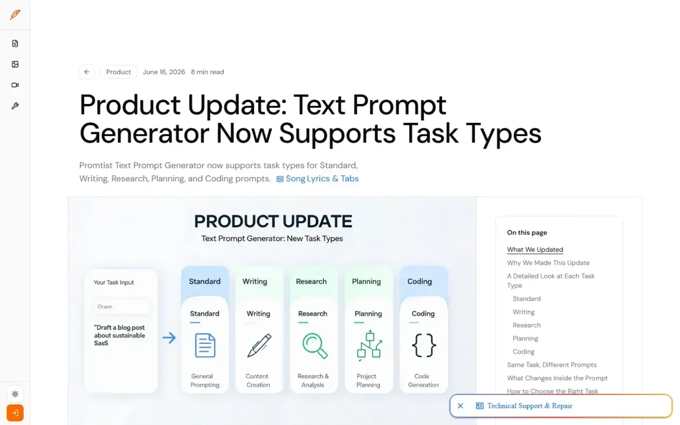 Promtist — Blog page