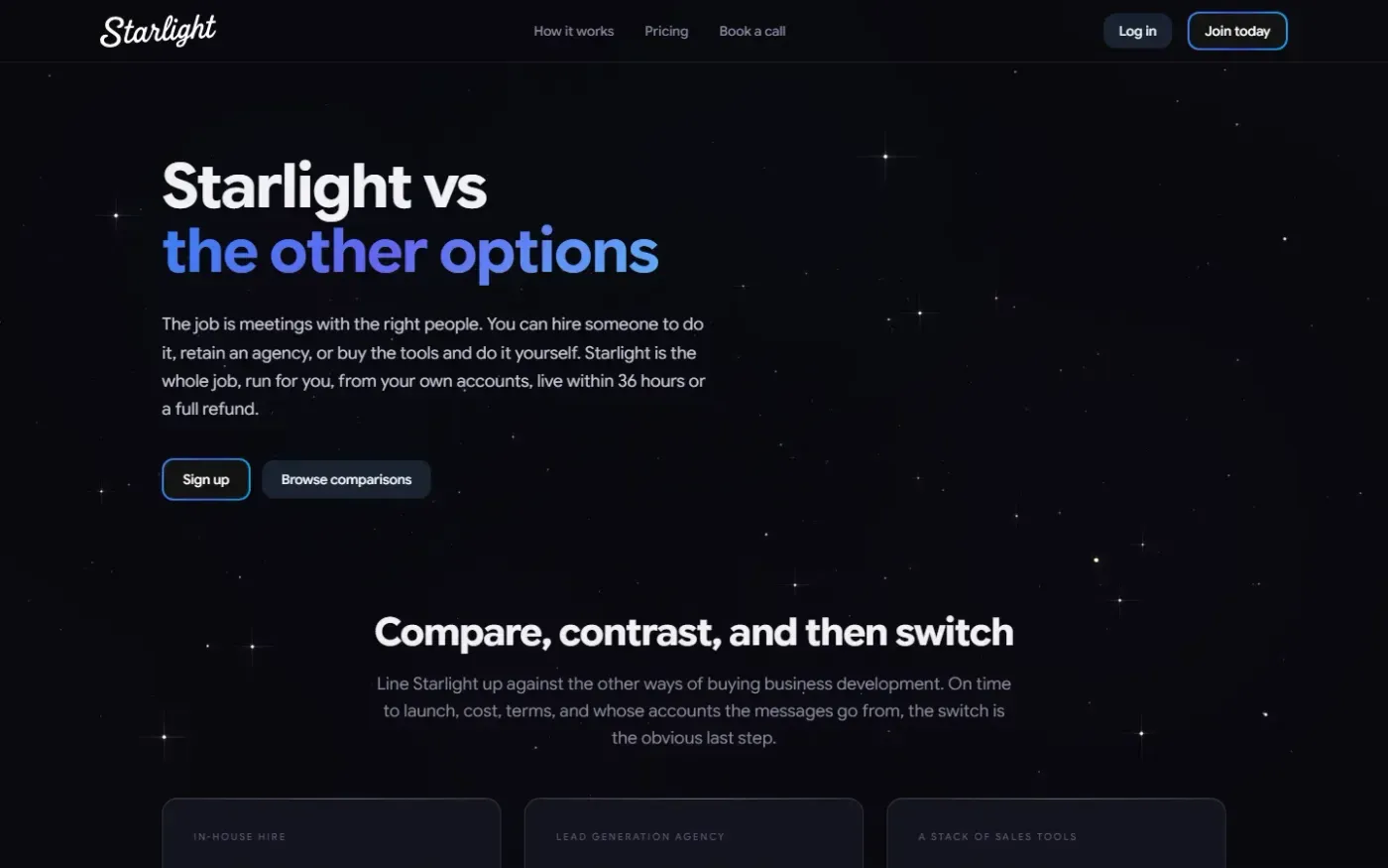 Joinstarlight — Compare page