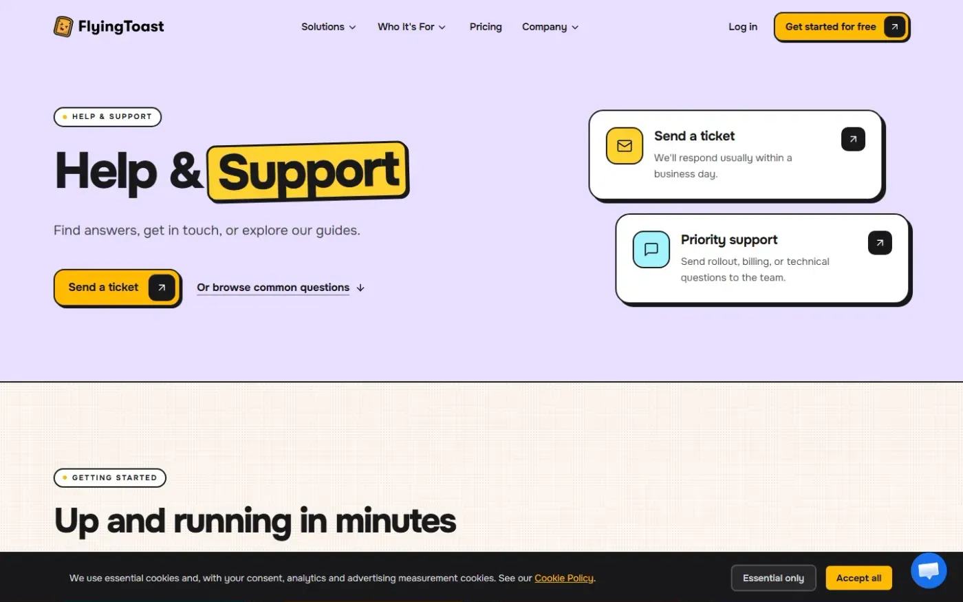 Flyingtoast — Support page